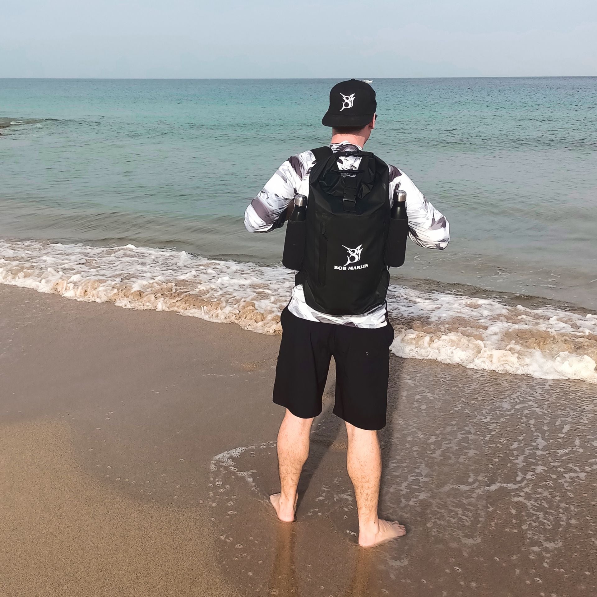 black backpack waterproof