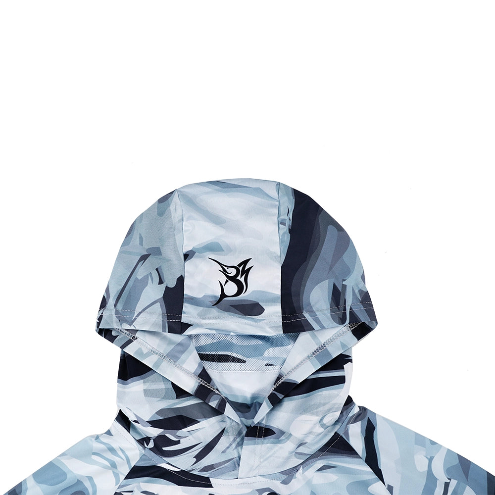 Performance Hoody With Built-in Face Mask Grey Storm