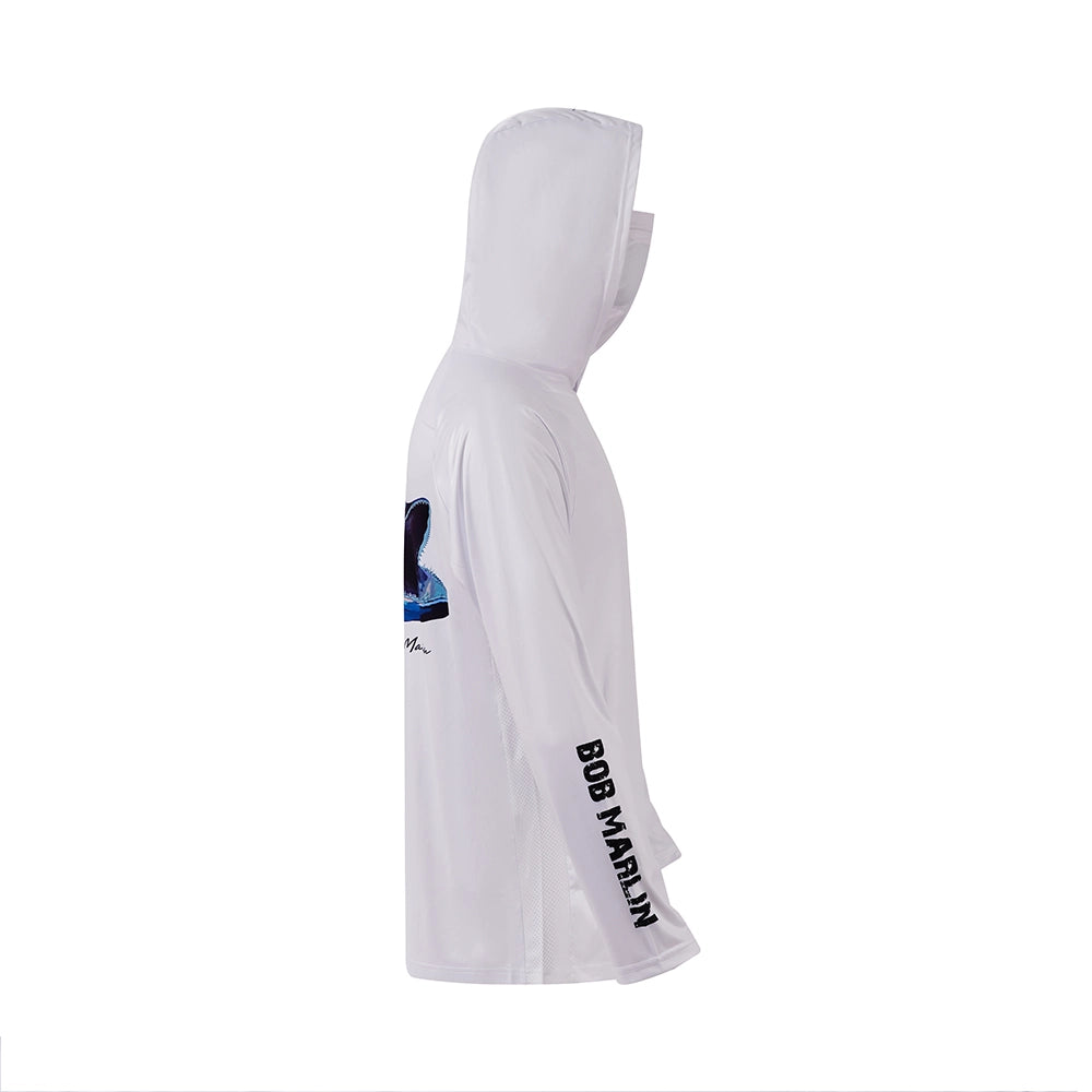 Performance Hoody With Built-in Face Mask Natty King White