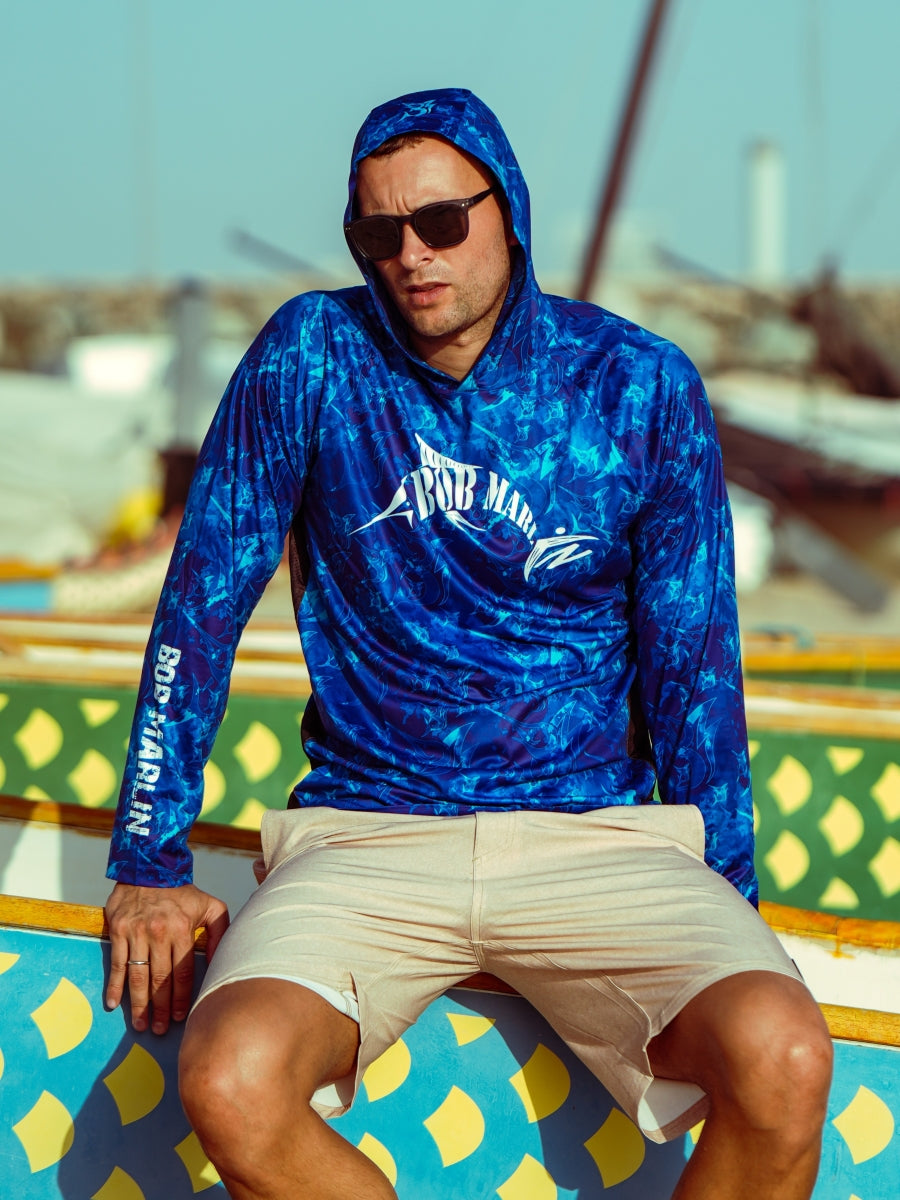 Performance Hoody Grander Blue – BobMarlinGear