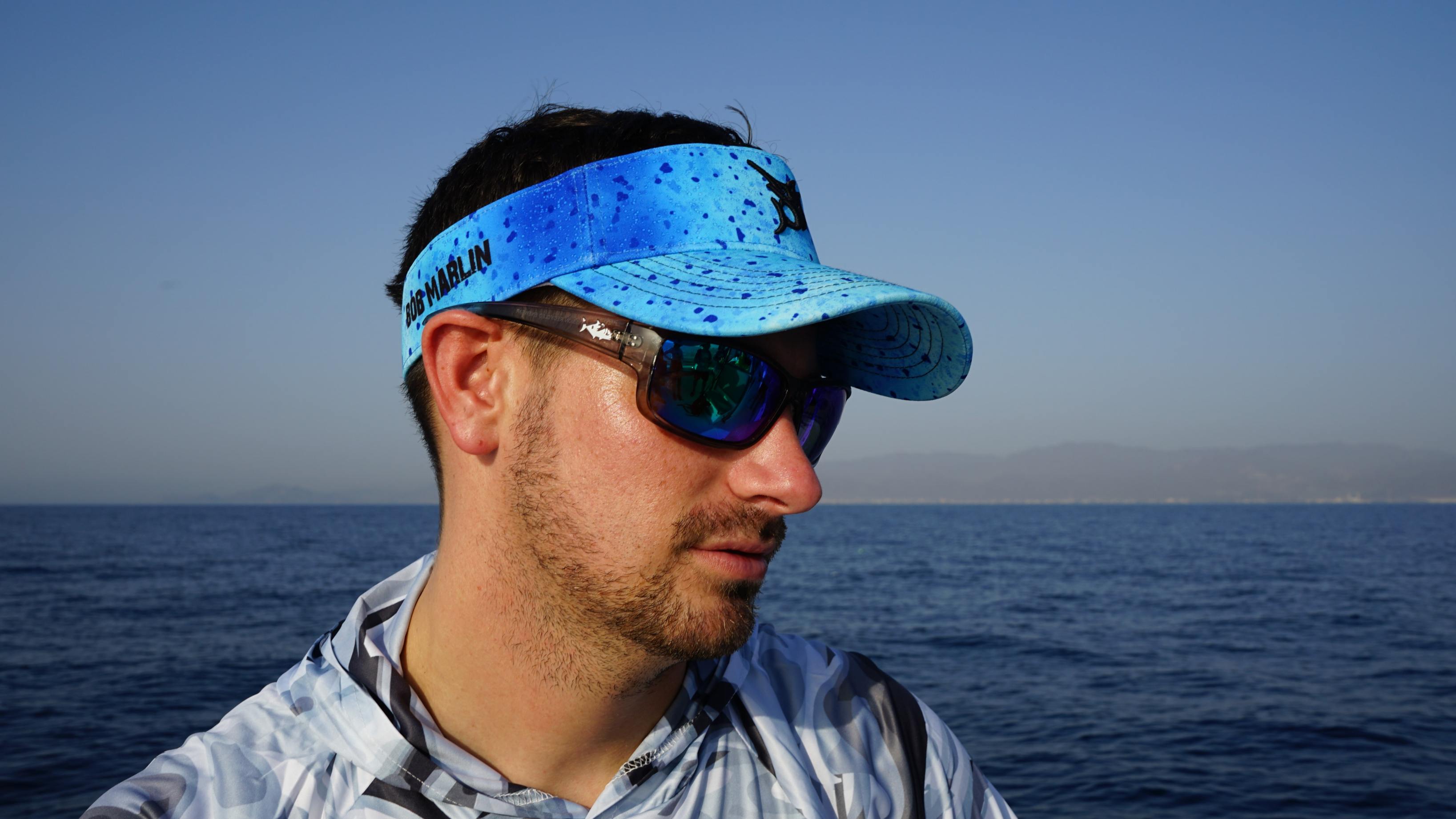 sun visor blue